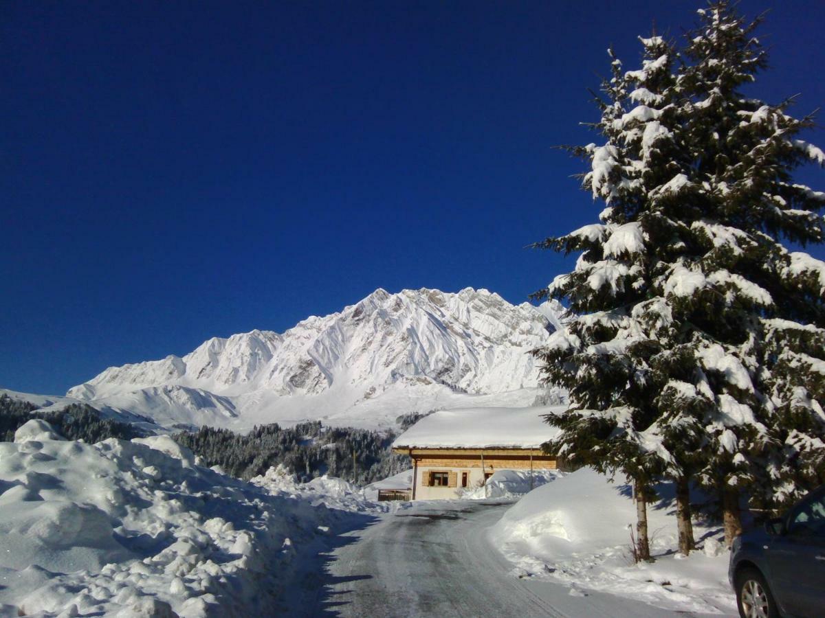 Ferienwohnung Les Fenetres Du Mont Blanc La Giettaz Exterior foto